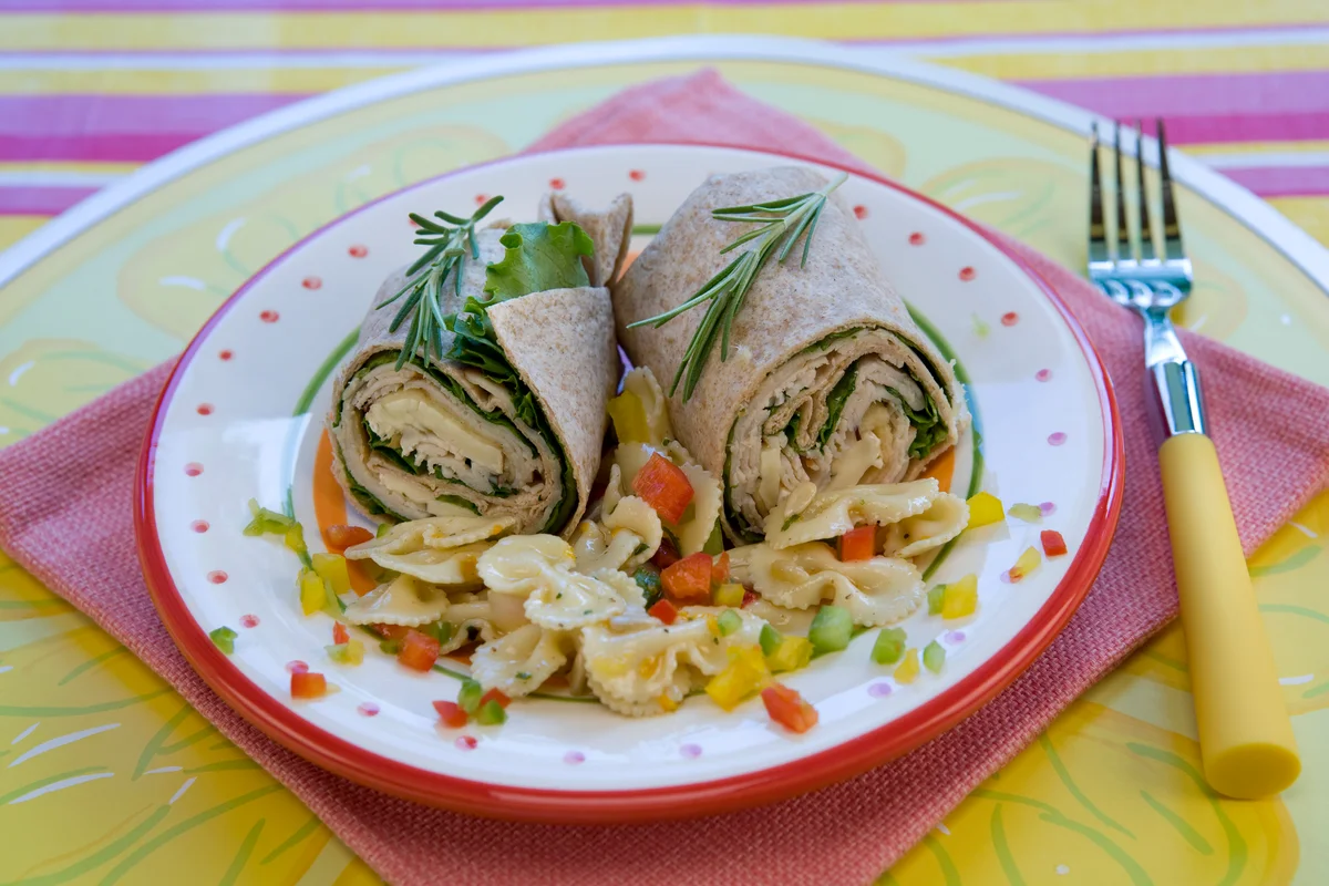 turkey and cranberry wrap sandwich