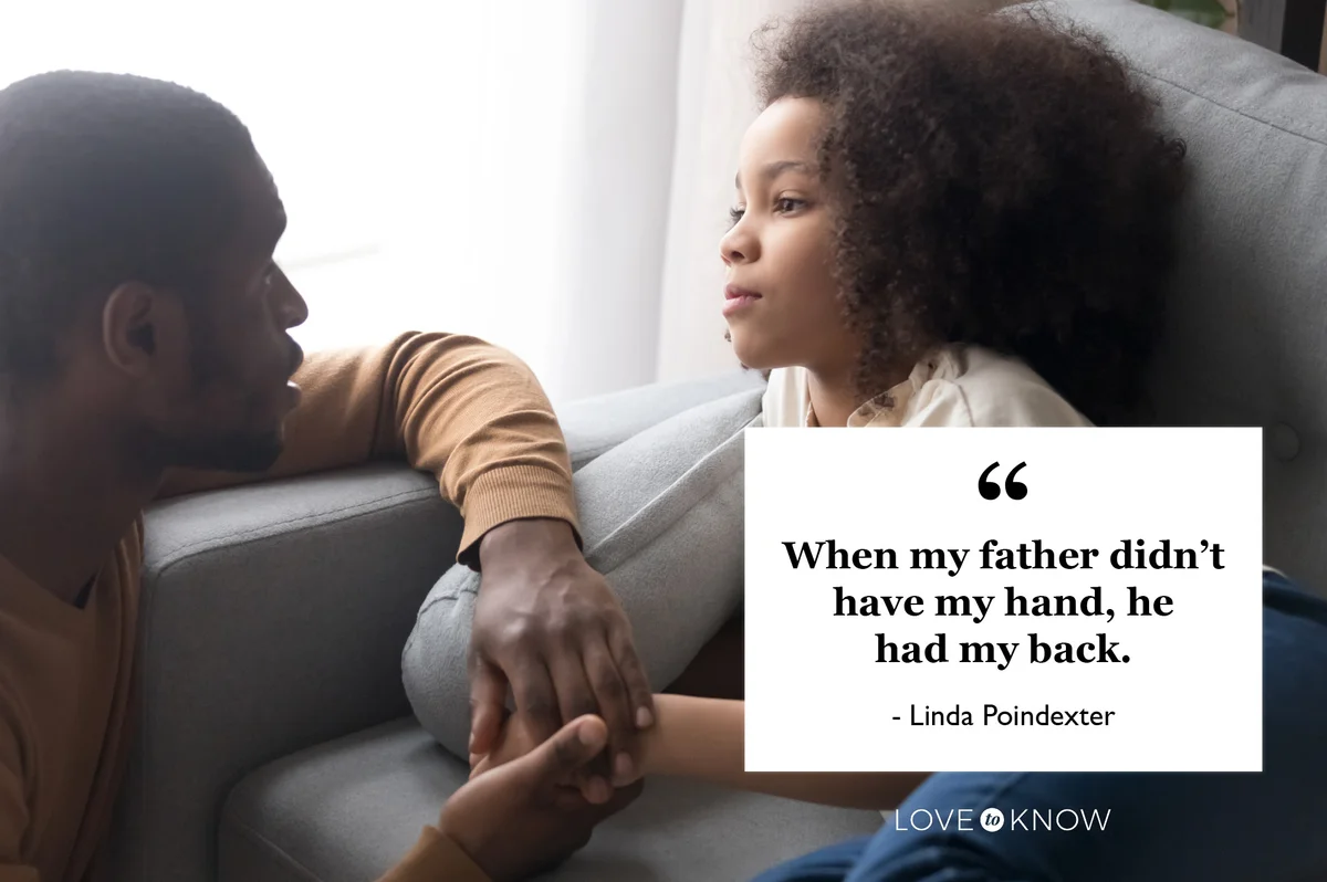 father showing support to sad daughter