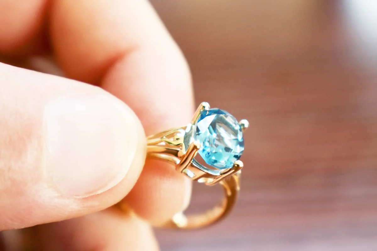 Gorgeous Blue Aquamarine Ring