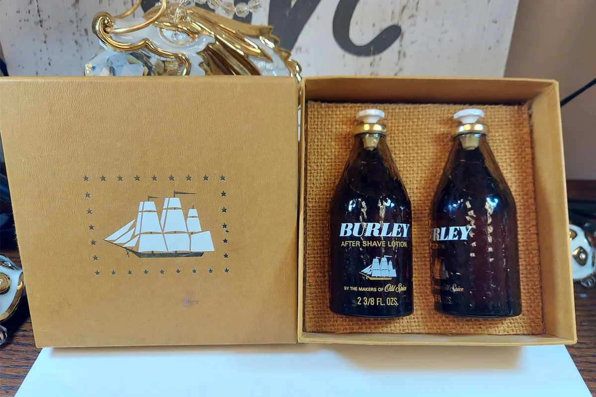 vintage Old Spice Burley Cologne & After Shave Gift Set from BadBoysBikerJewelry.etsy.com