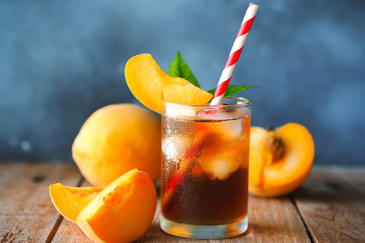 Sweet Peach Dirty Tea Mocktail