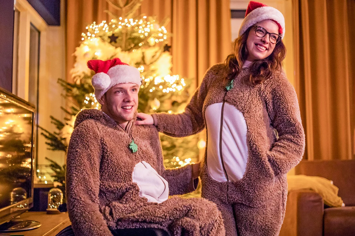 Christmas onesie party