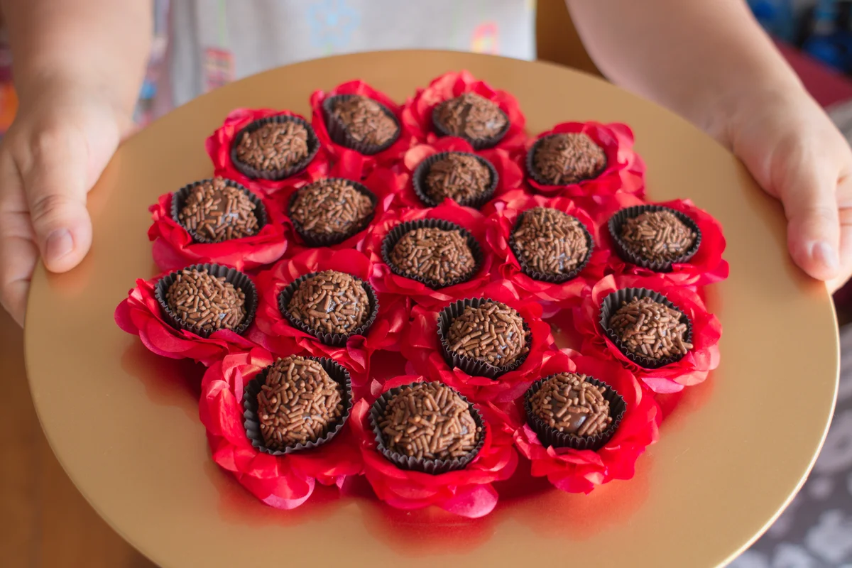 traditional Brazilian fudge balls brigadeiros