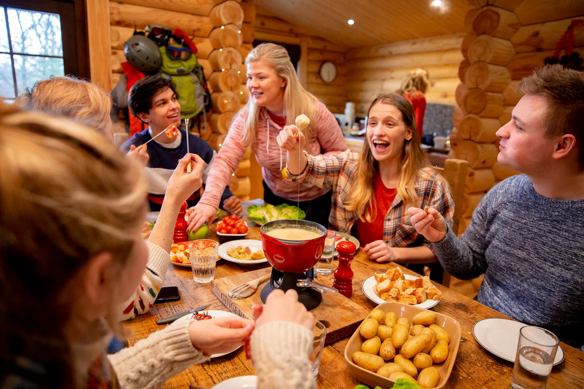 Christmas fondue party