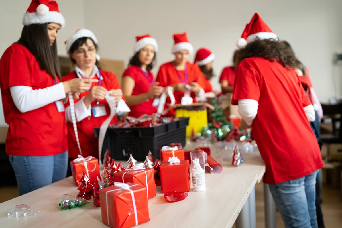 Holiday toy drive theme party