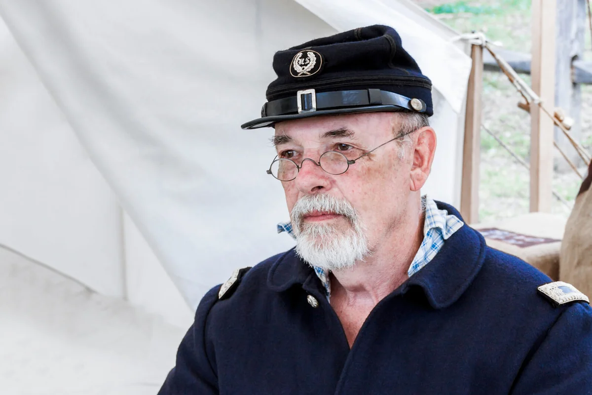 American Civil War Preacher Studying His Bible