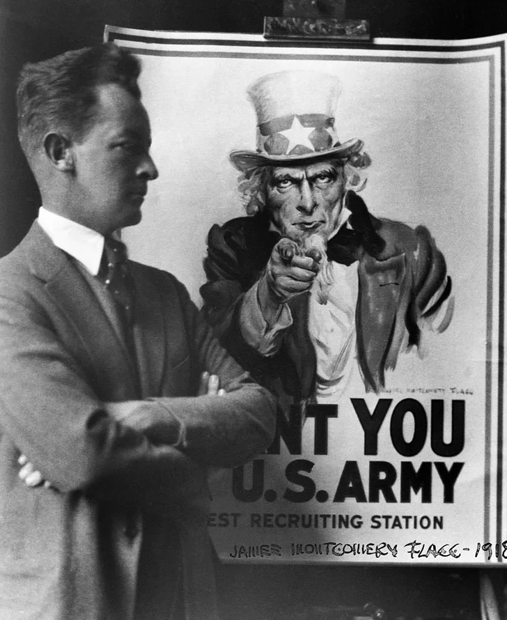 Governor Whitman, poses by his famous recruiting poster