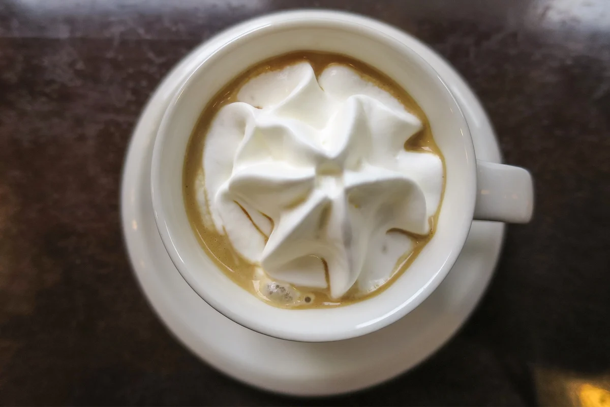 Caramel Coffee With Whipped Cream