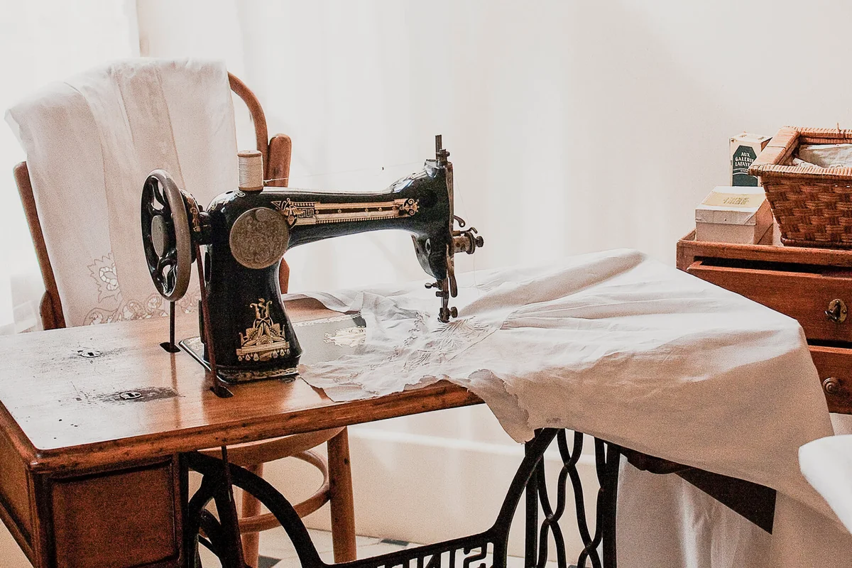 Old fashioned sewing room and laundry room