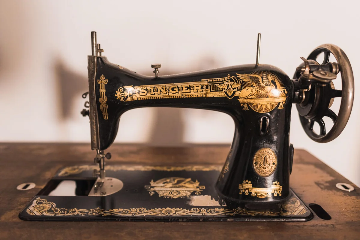 Singer brand old sewing machine