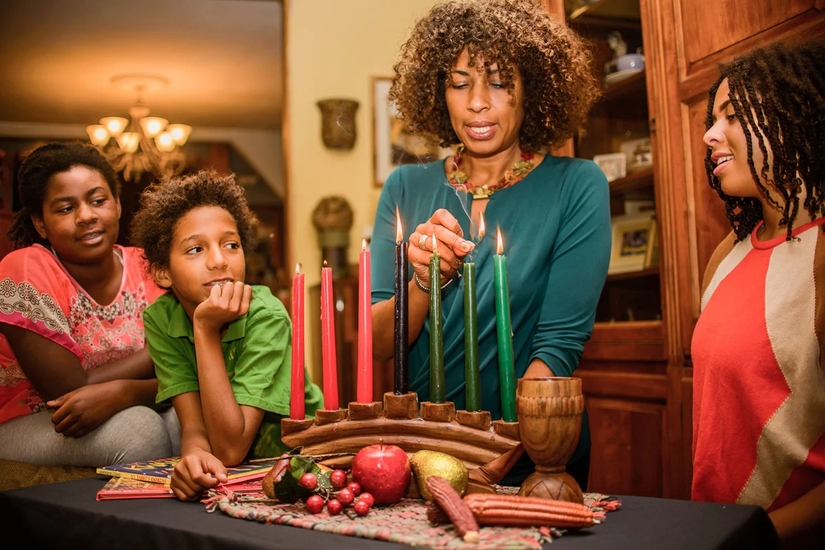 Kwanzaa candle lighting ceremony