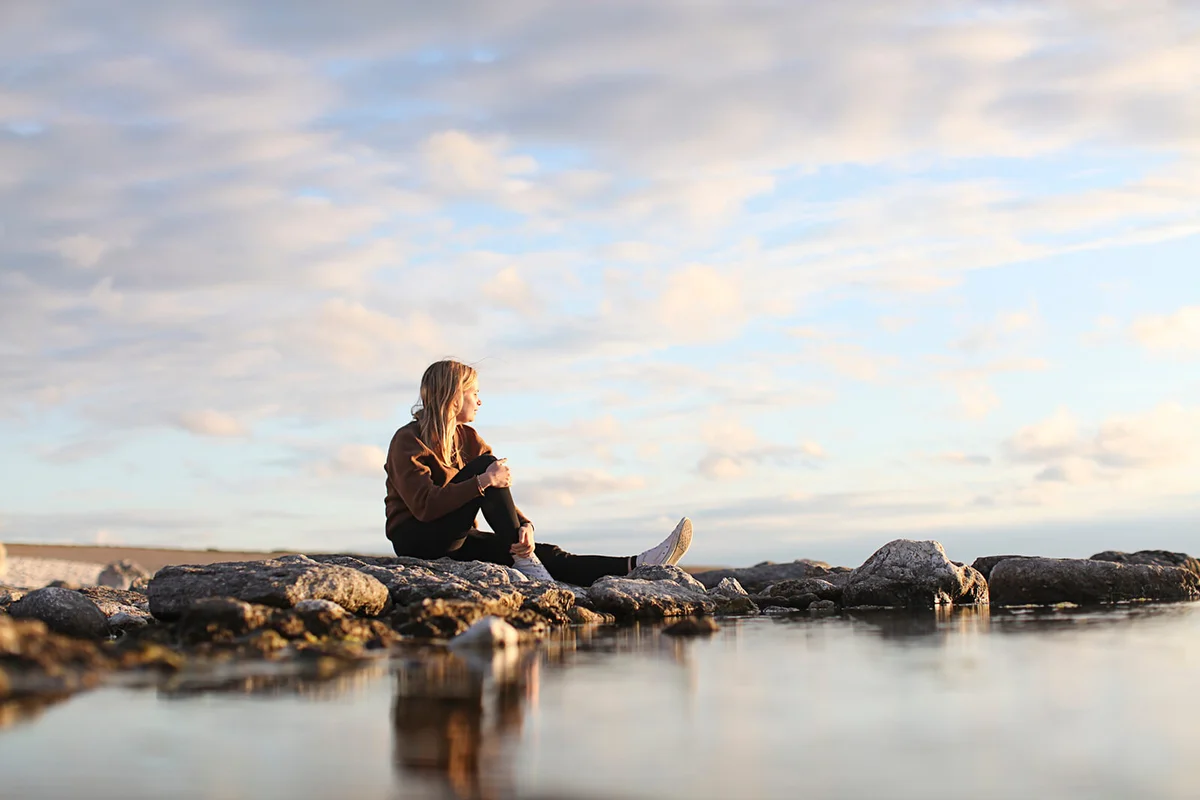 Woman looking at view