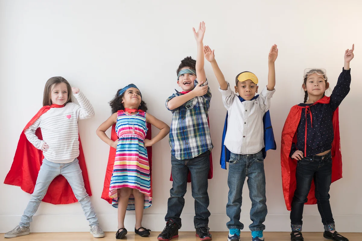 Children in capes