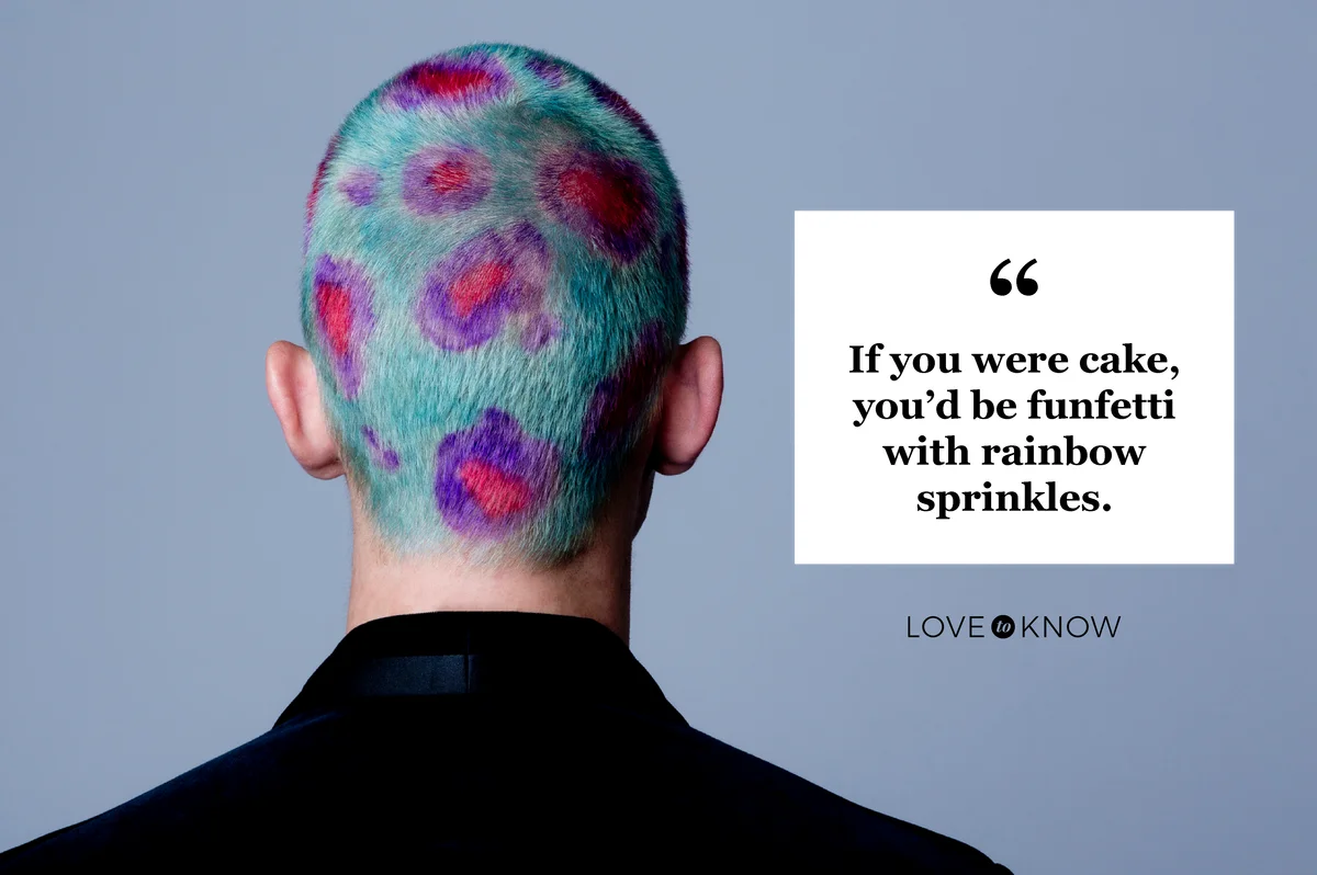 Young man with dyed hair