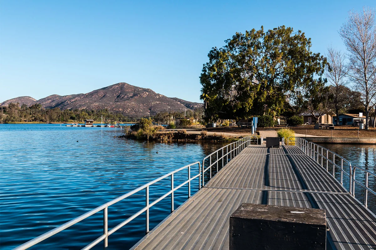 Fishing Pier at Lake Murray in San Diego