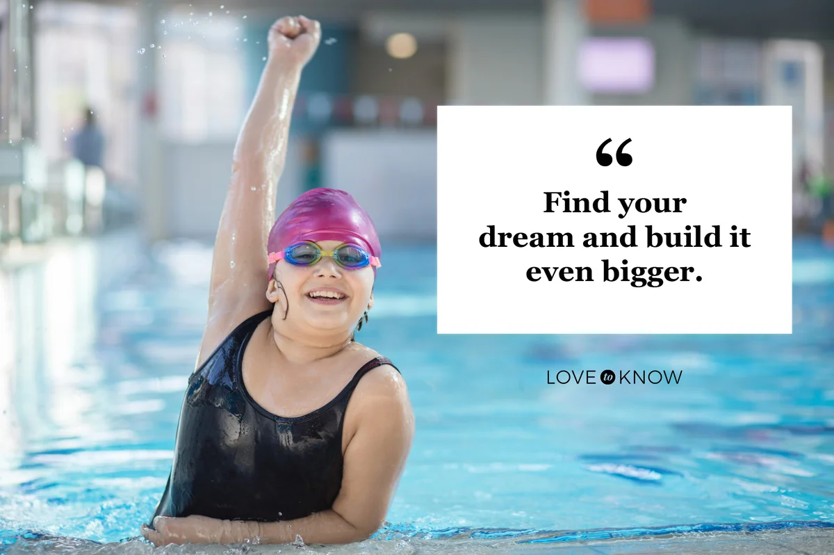 young girl competitive swimming