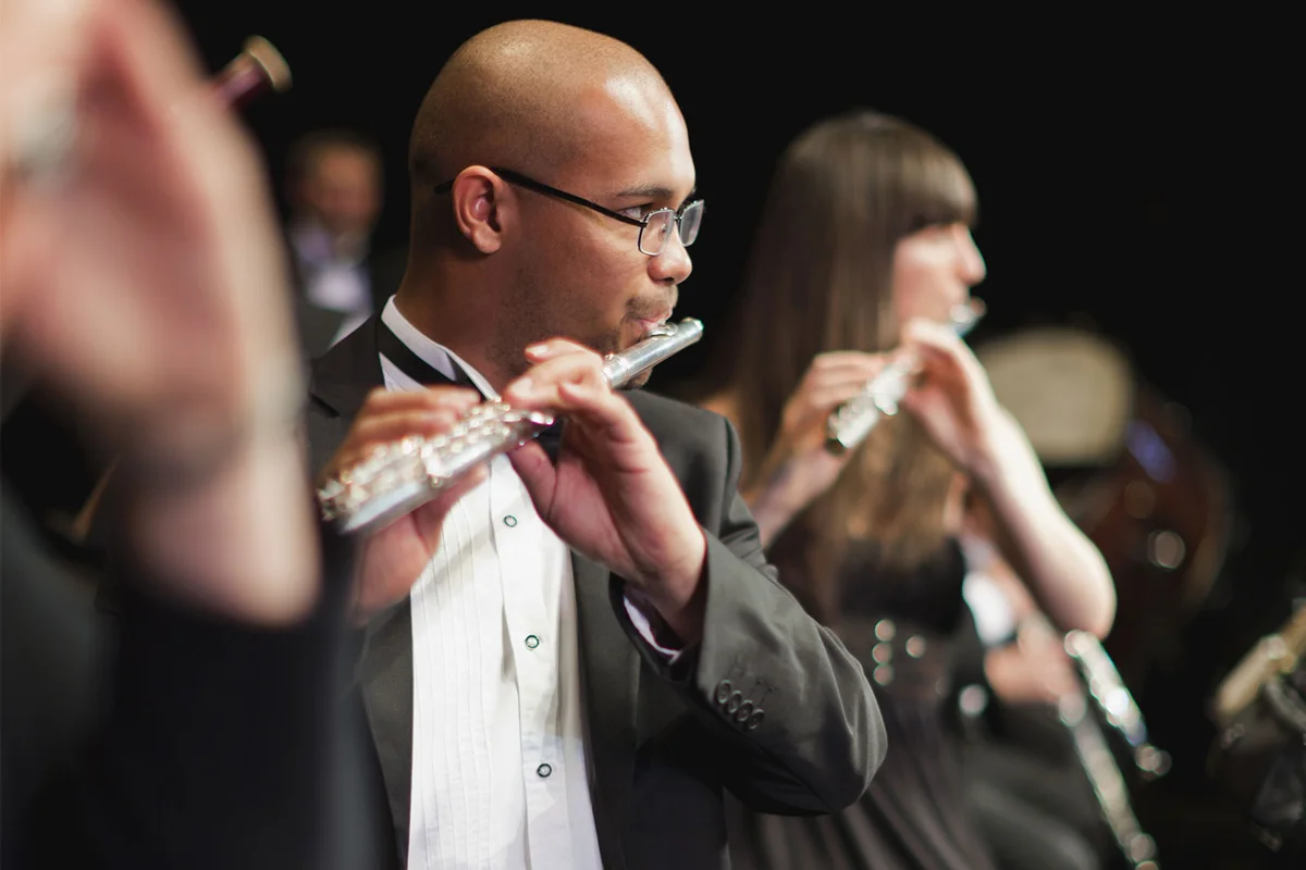 flute player orchestra musician