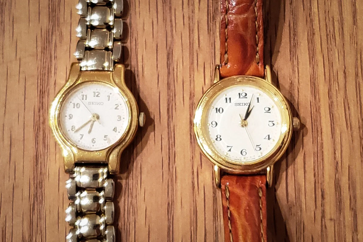 photo of two old Seiko watches