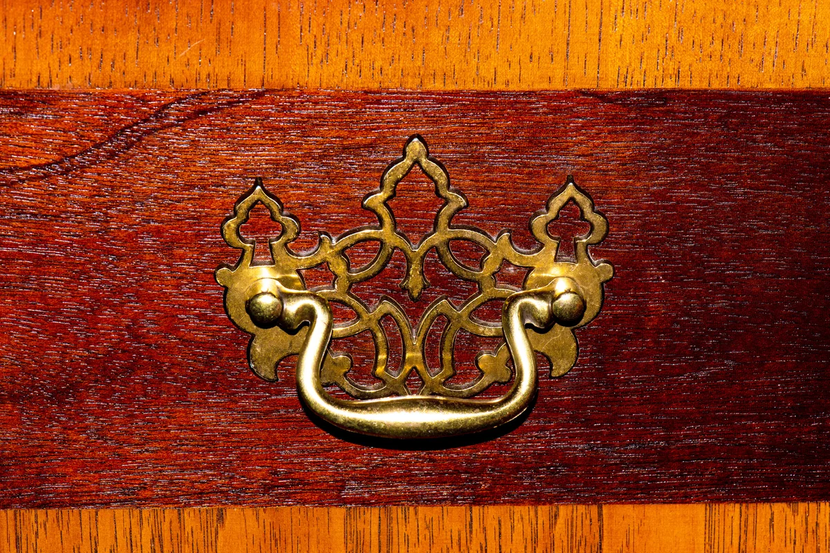 Antique Intricate Brass Drawer Handle