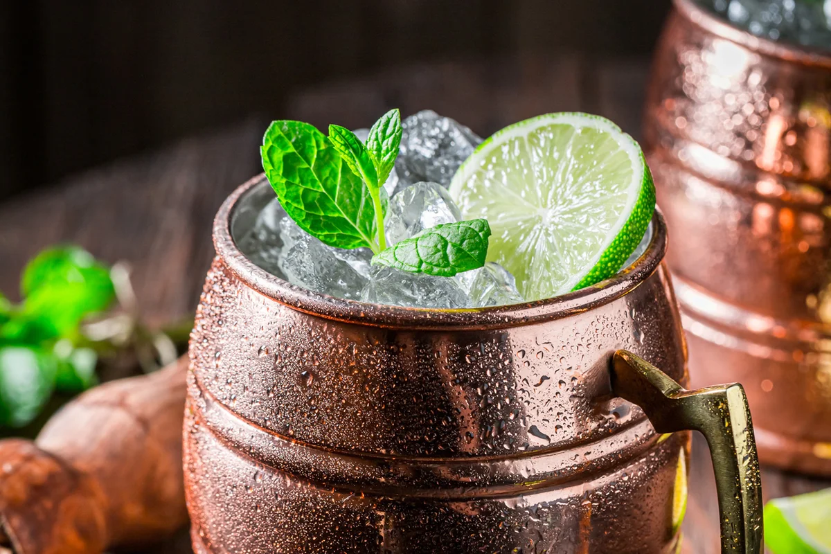 Raspberry Kentucky Mule Cold and tasty drink