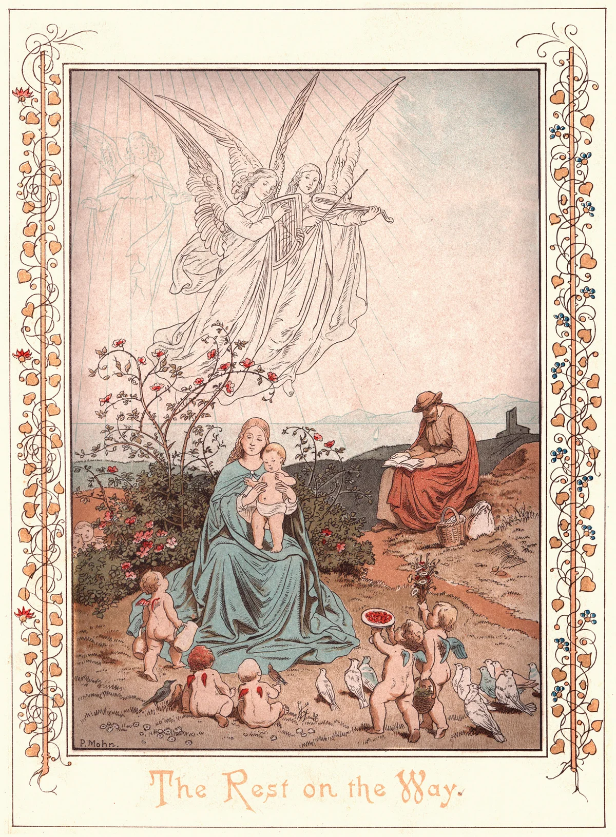 vintage angel postcard