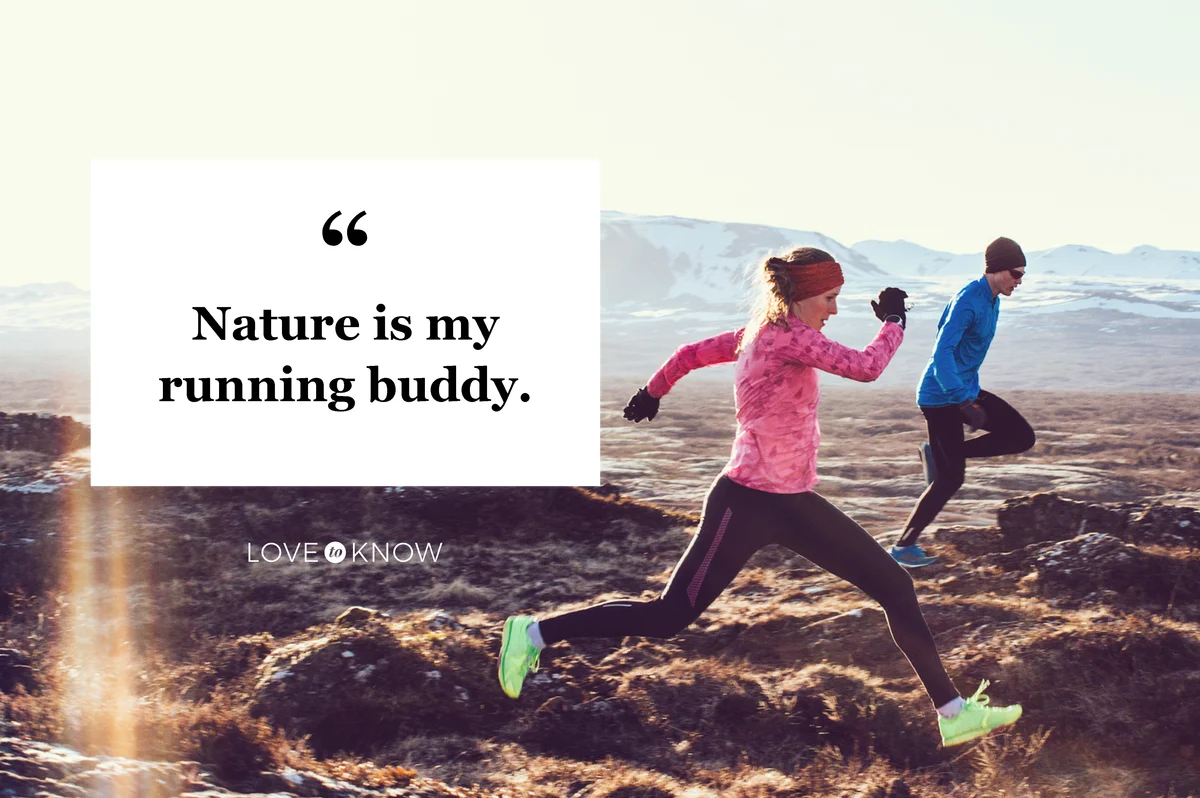 Two runners in beautiful tough terrain