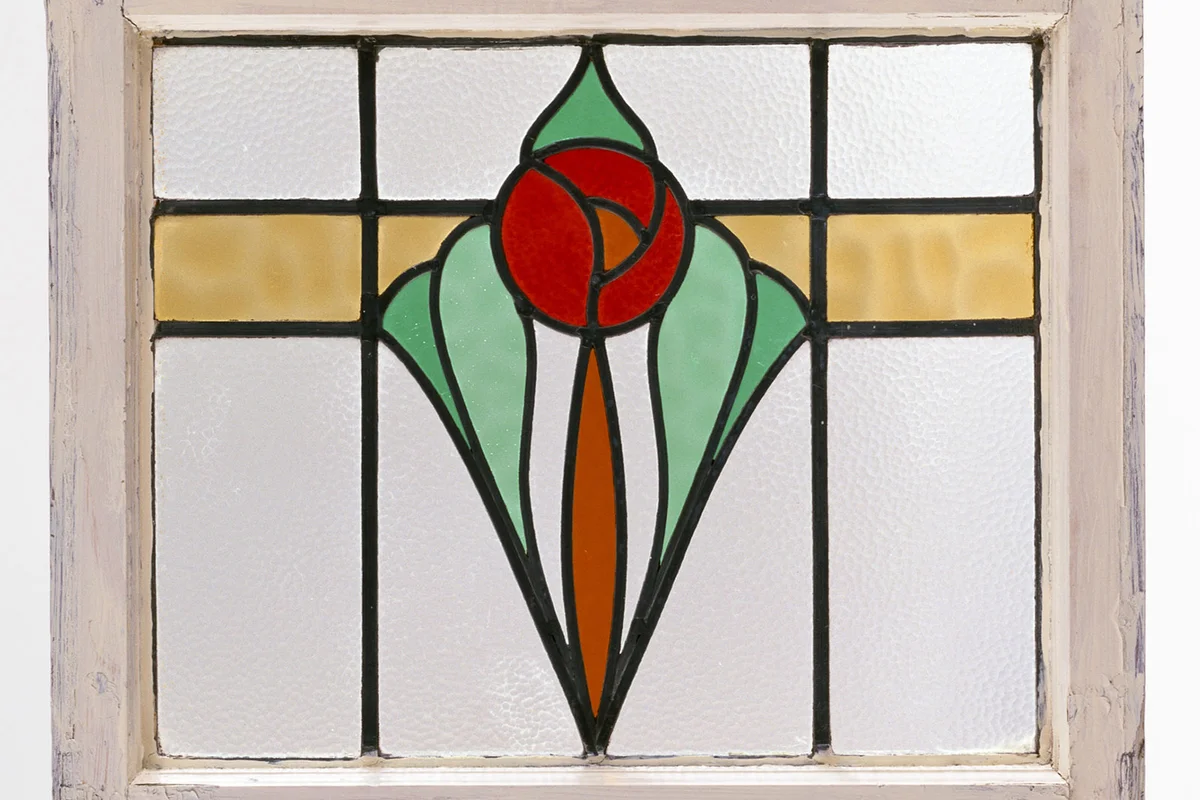leaded glass floral design