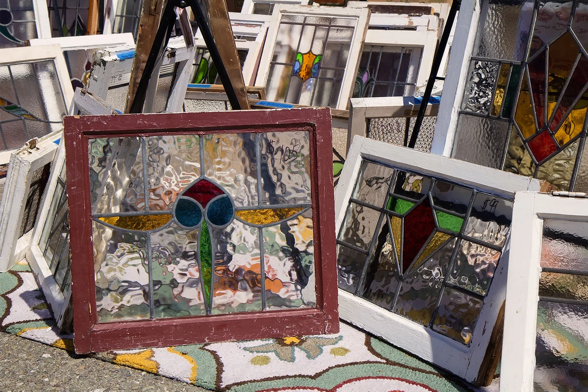 leaded stained glass salvage yard
