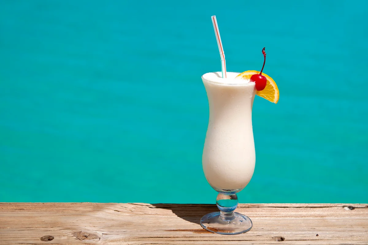 Piña Colada near a pool