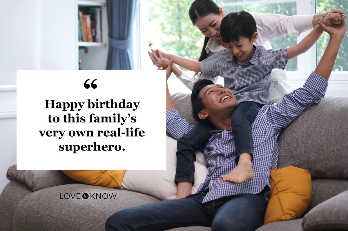 super hero dad with family at home