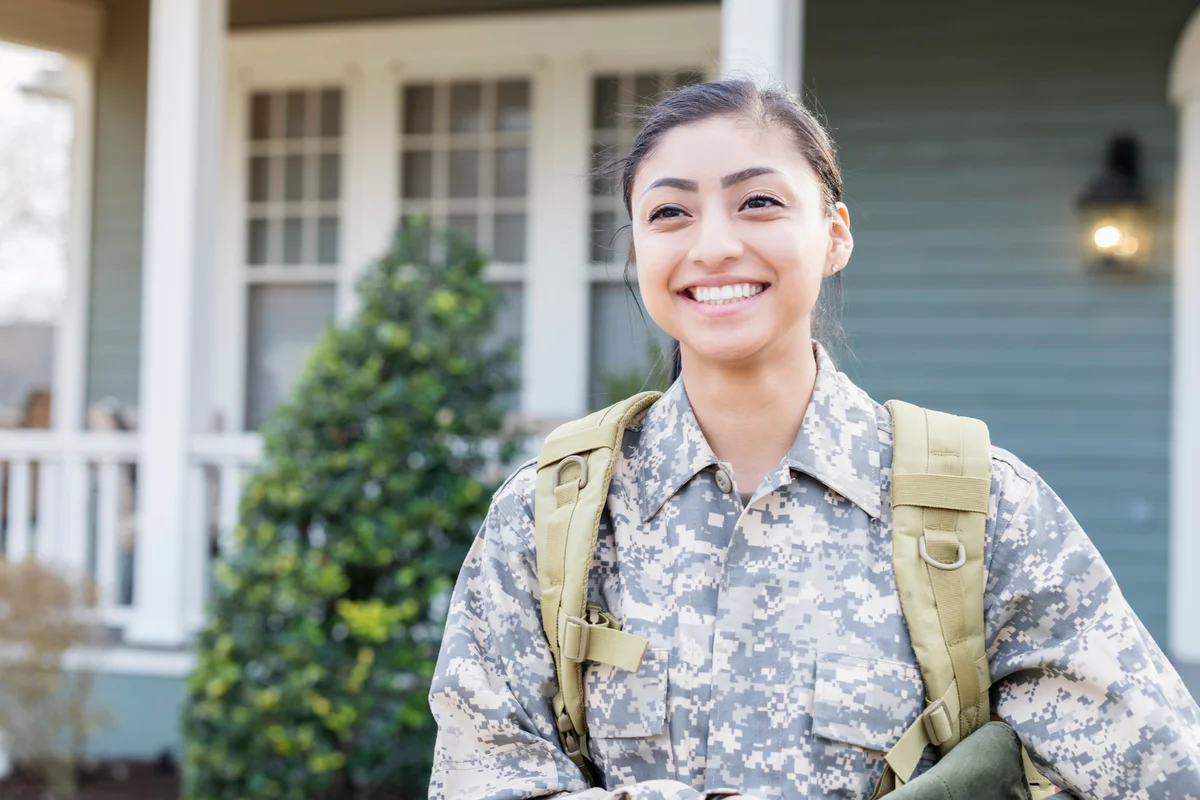 woman taking leave of absence from work because of military deployment