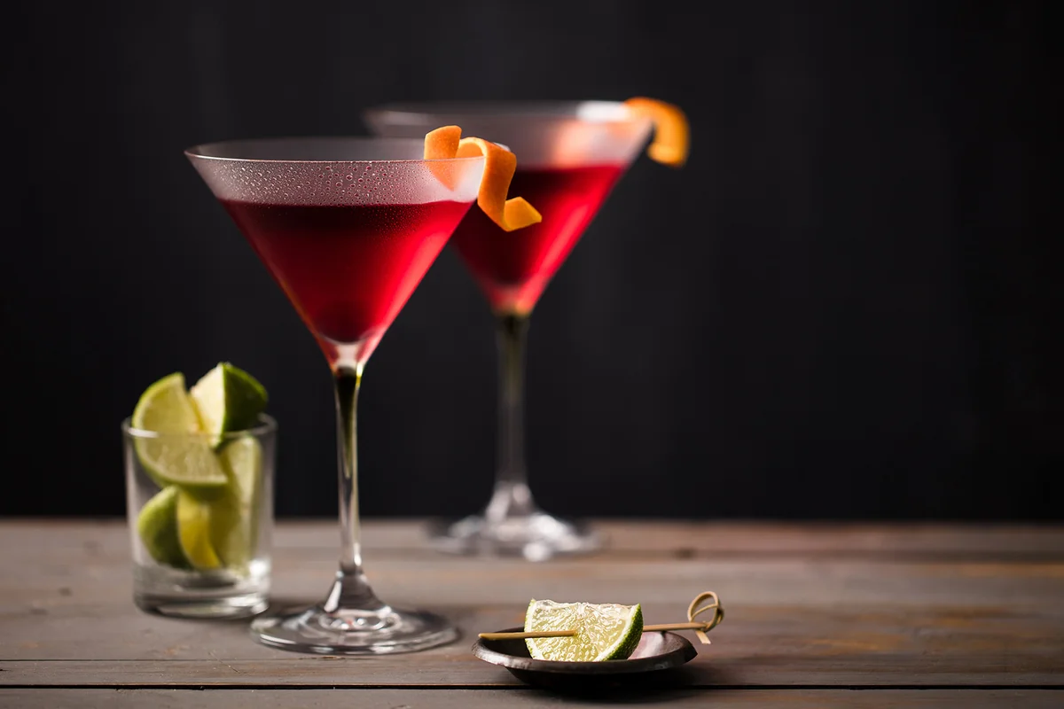 Jack Rose served with orange garnish