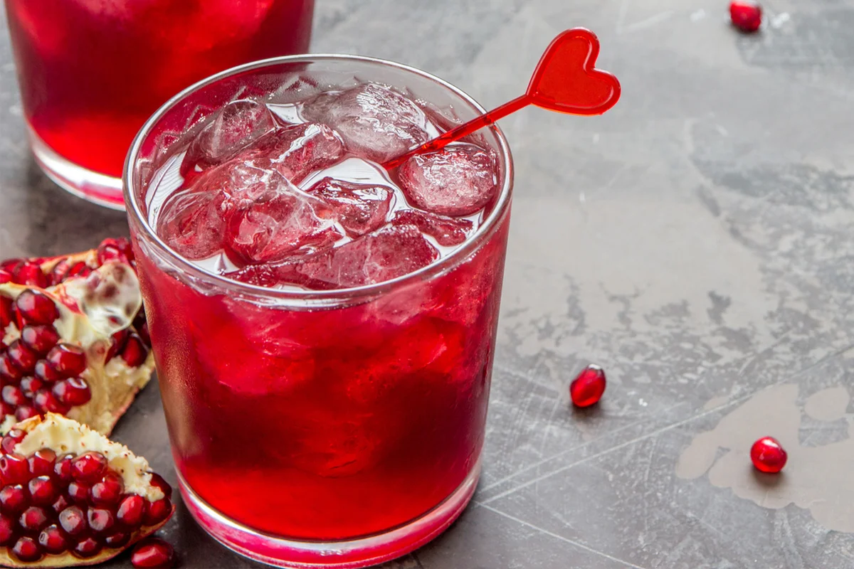 Pom Berry Deep Red Cocktail is a refreshing sweet and tart syrup