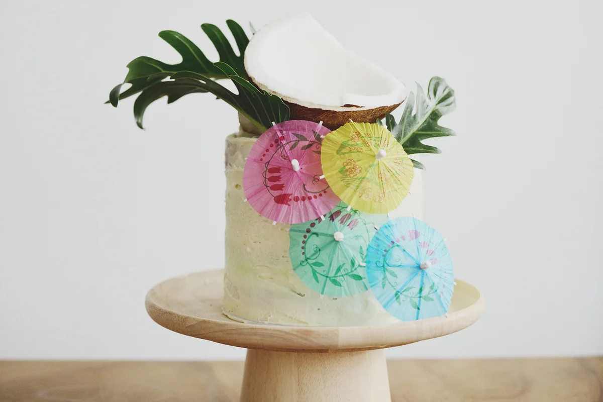 Tropical themed cake