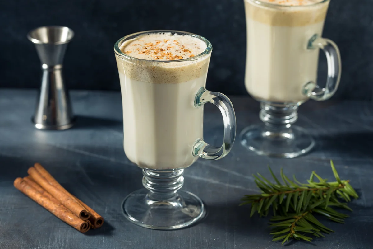Boozy Warm Tom and Jerry Cocktail