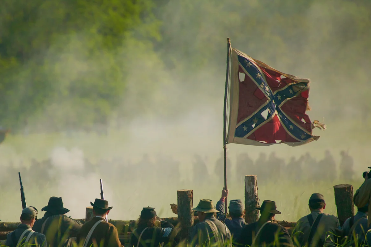 A reenactment of the Battle of Spotsylvania
