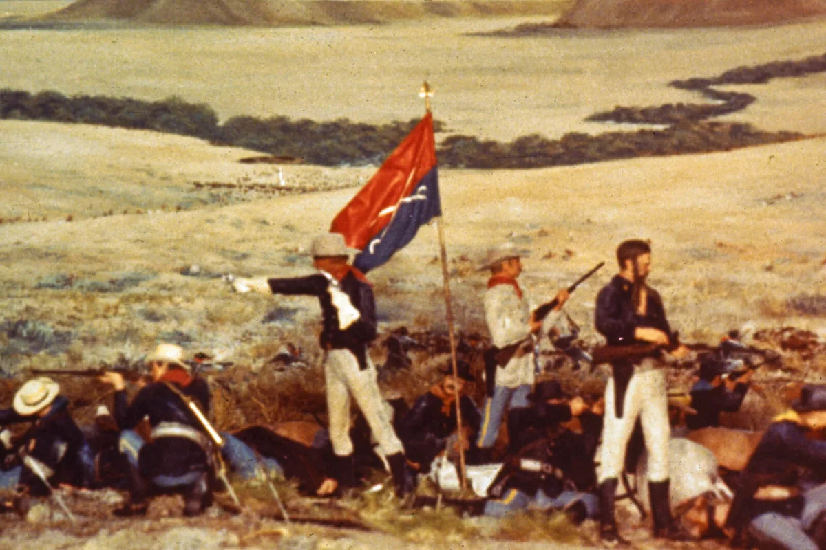 25th June 1876: General George Armstrong Custer (1839 - 1876) and the men of the US 7th Cavalry take their disastrous final stand against the Sioux and Cheyenne at the Battle of Little Big Horn, Montana |Getty Editorial Use