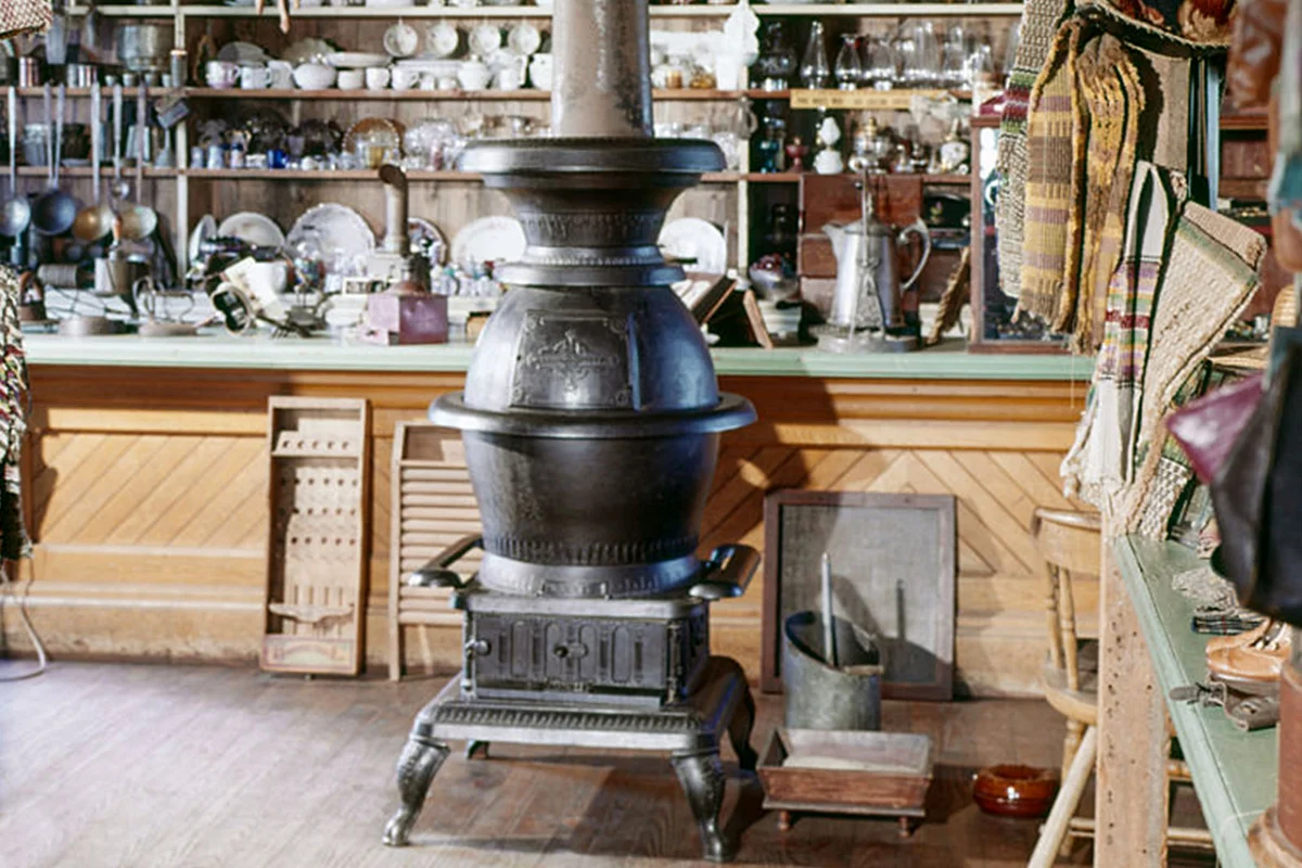 Country store with potbelly stove
