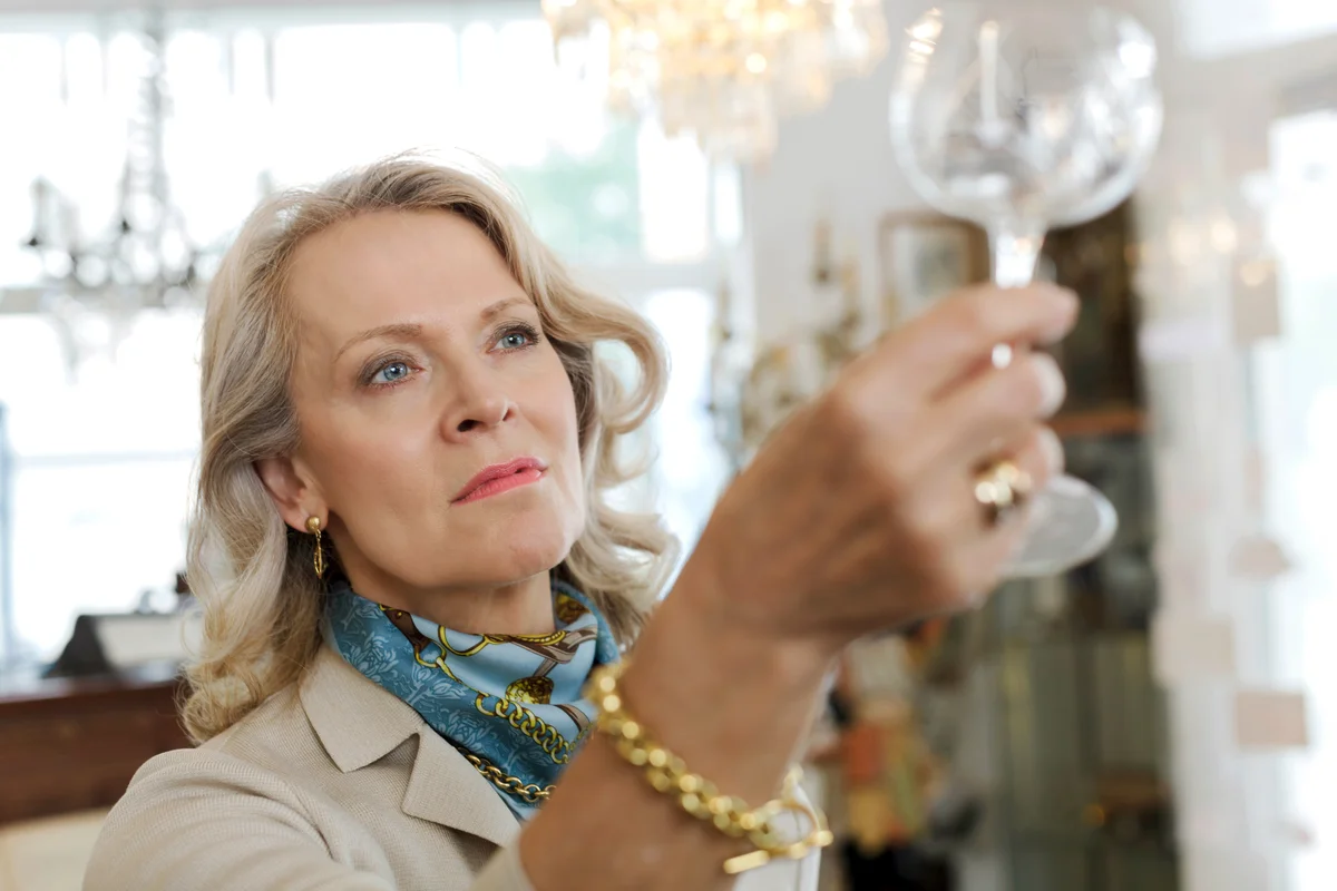 Woman in Antique Shop