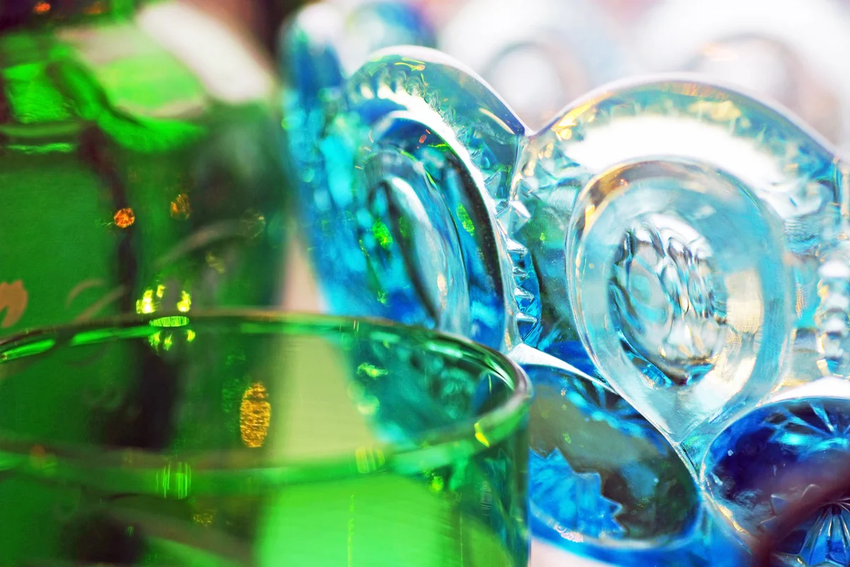Antique Glass Bowl and Cup