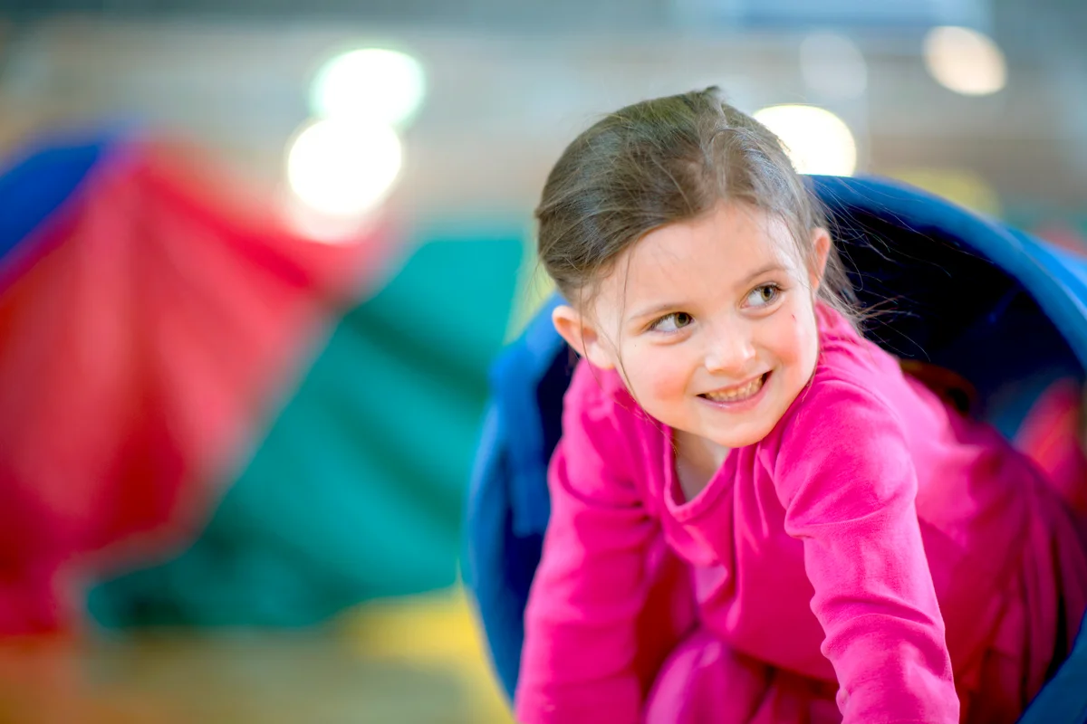 Little Girl in Obstacle Course