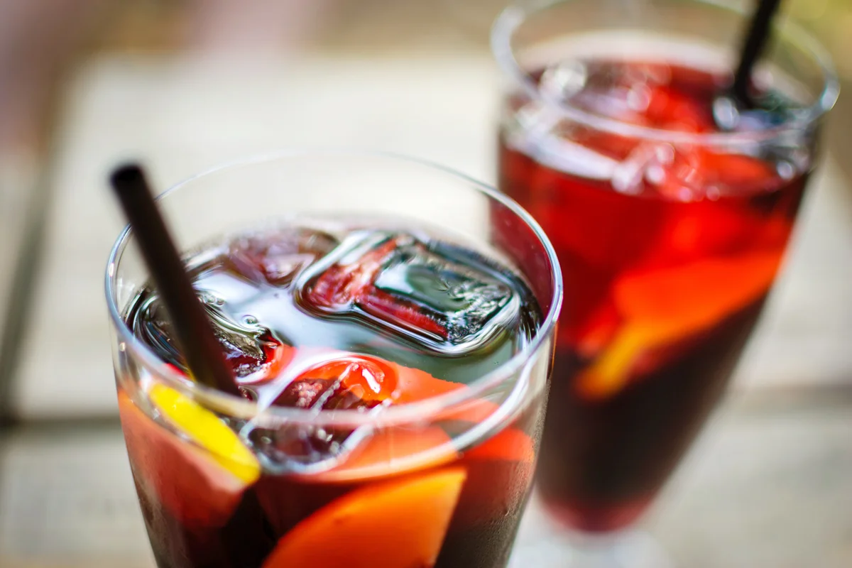 Sangria Glass On Table