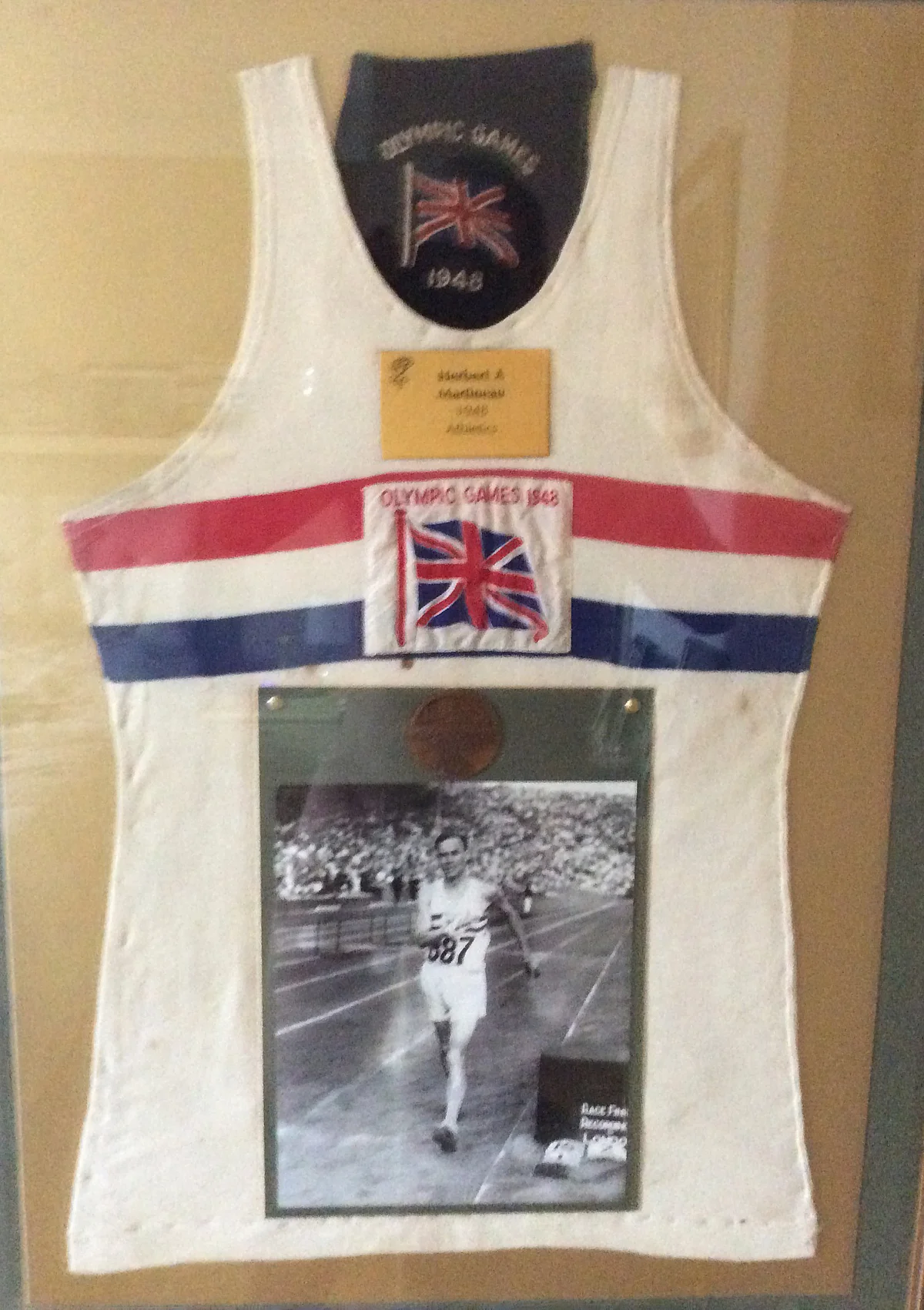 Montage of Olympics memorabilia