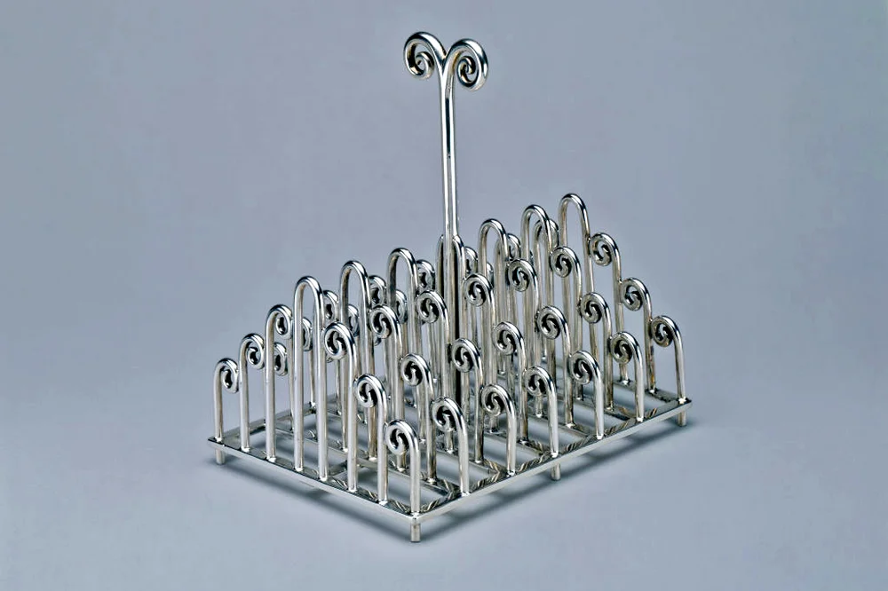 Toast Rack, Sheffield, circa 1880. Artist Christopher Dresser
