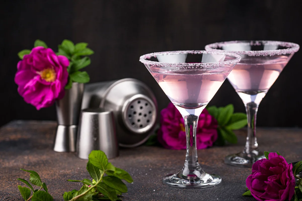 painted purple cocktail