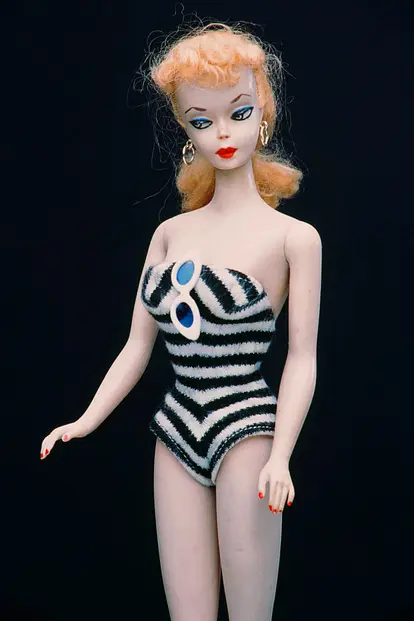 The first Barbie doll produced in 1959