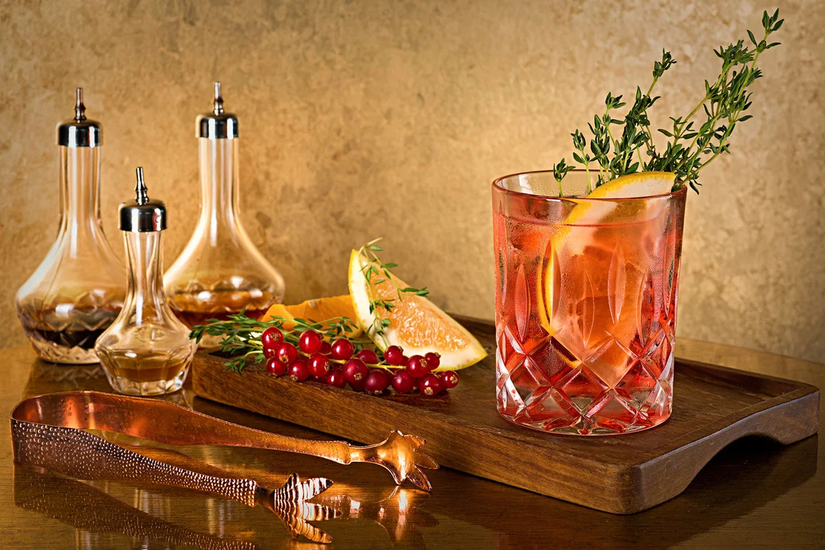 herb smash cocktail