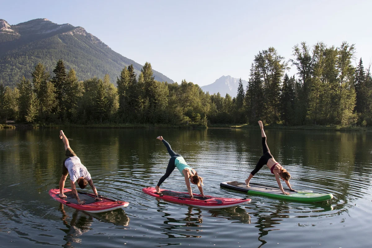 birthday celebration paddle board yoga