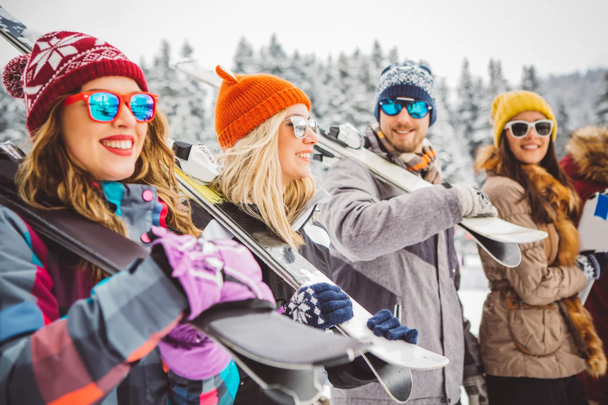 ski with friends thirtieth birthday party