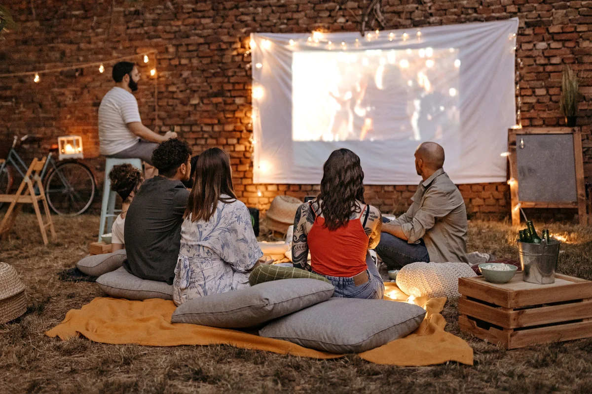 backyard movie birthday celebration
